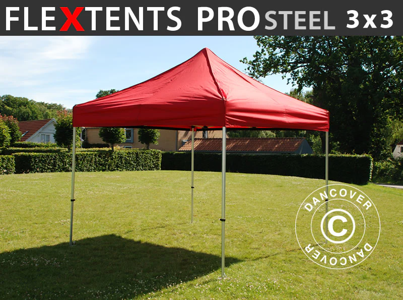 Faltzelt FleXtents PRO Steel 3x3m Rot - immagine 2
