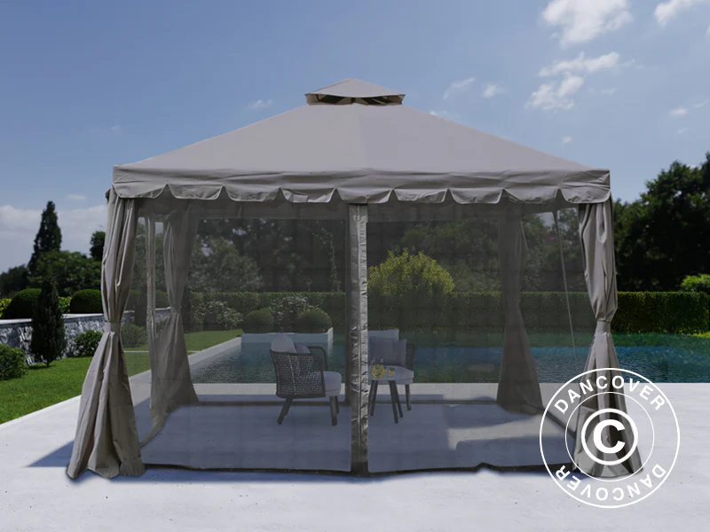 Pavillon Osiris 4x4m, Grau - immagine 3
