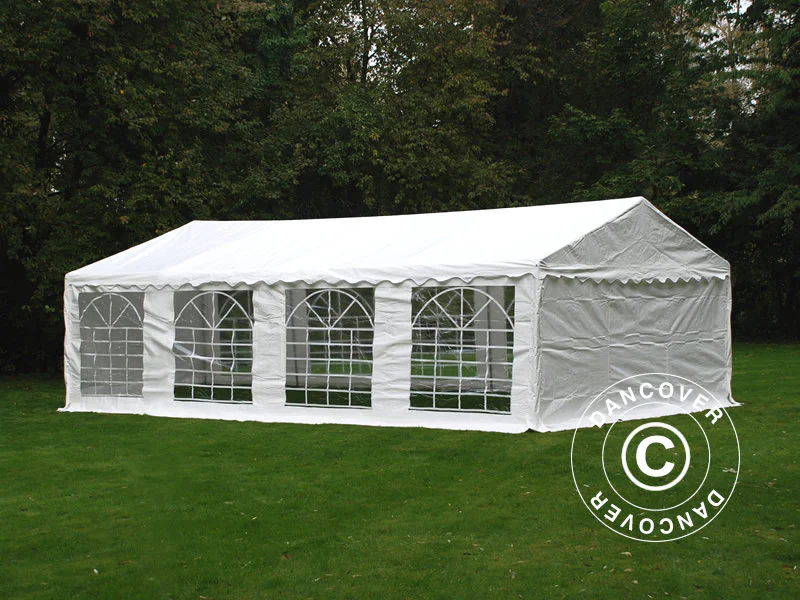 Partyzelt PLUS 5x8m PE 700, Weiß - immagine 3