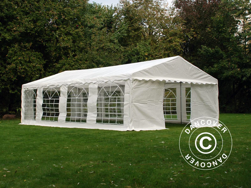 Partyzelt PLUS 5x8m PE 700, Weiß - immagine 4