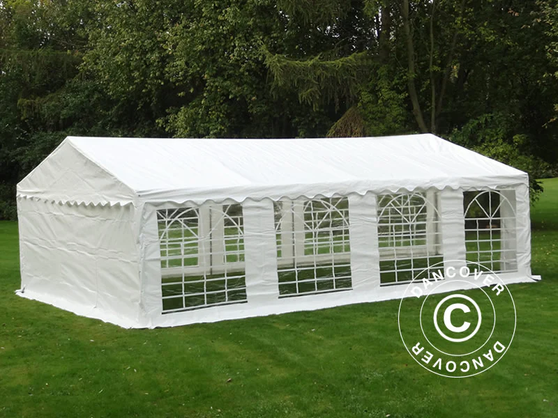 Partyzelt PLUS 5x8m PE 700, Weiß - immagine 5