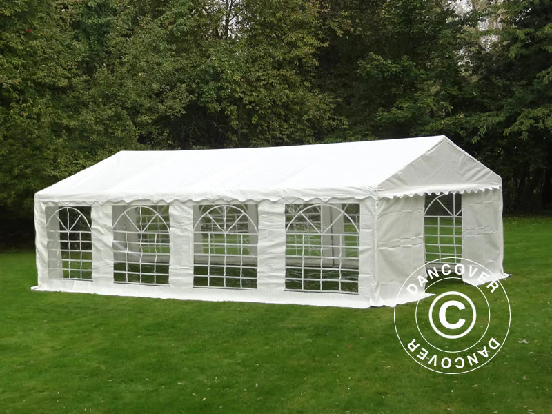Partyzelt PLUS 5x8m PE 700, Weiß - immagine 6