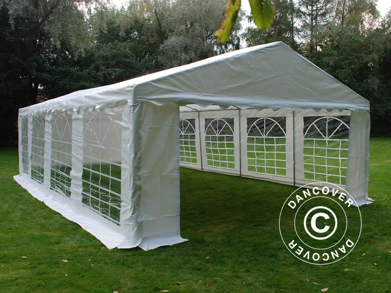 Partyzelt PLUS 5x8m PE 700, Weiß - immagine 8
