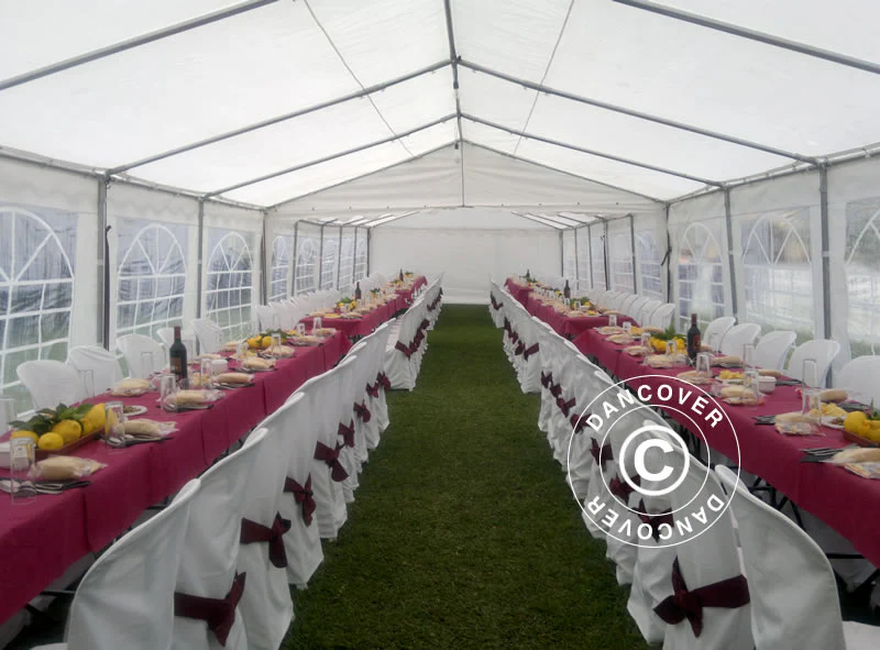 Partyzelt PLUS 5x8m PE 700, Weiß - immagine 9