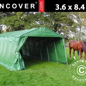 Weidezelt 3,6x8,4x2,68m, PVC, Grün