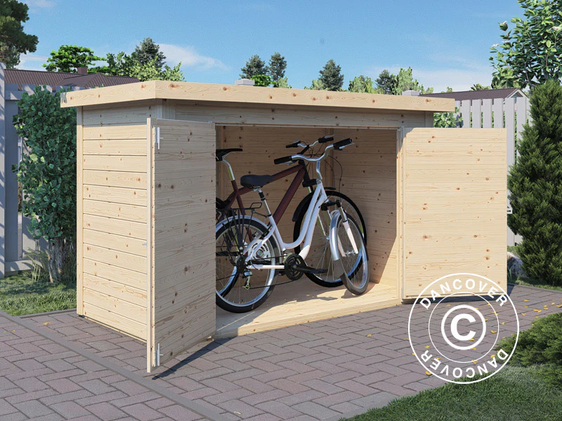 Bertilo Holzschuppen Wallstore Velo, 2,06x1,02x1,35m, 2,1m², Natur - immagine 3
